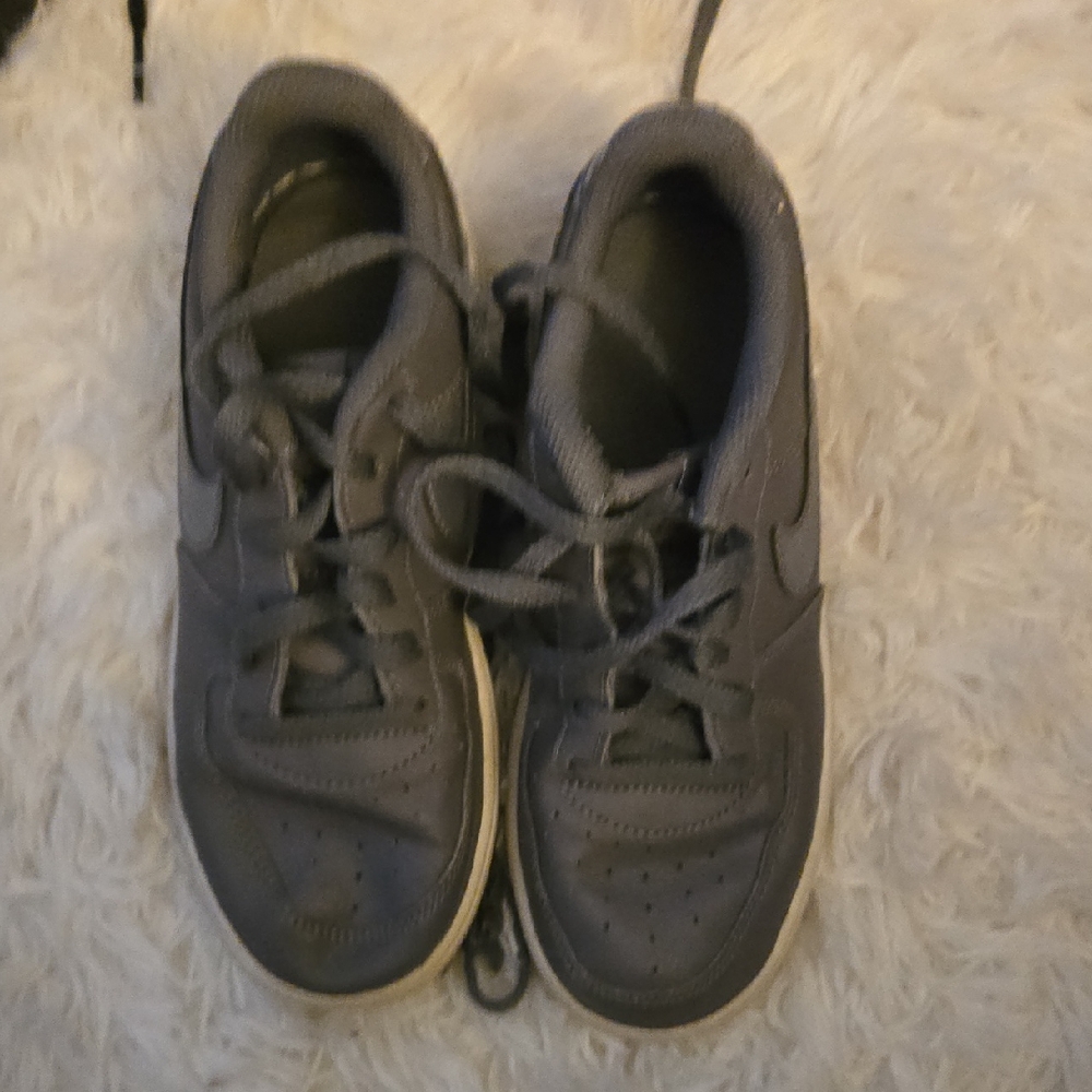 Nike Air Force 1 Low Gun Smoke Grey/White Kids Sneakers